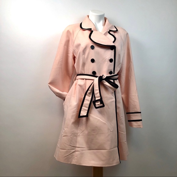 Elle Jackets & Blazers - Elle soft pink retro vintage trench coat